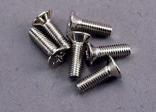 Traxxas 3177 Screws, 3x10mm countersunk machine (6) - TRA3177