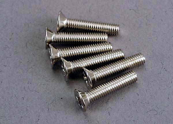 Traxxas 3179 Screws, 3x15mm countersunk machine (6) - TRA3179