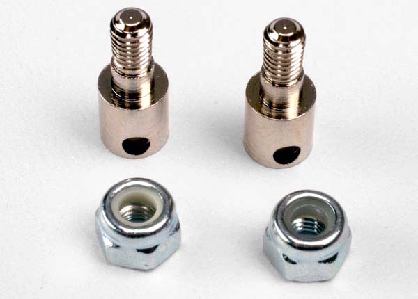 Traxxas 3180 Rod guides (2) /  3mm nylon locknuts (2) - TRA3180