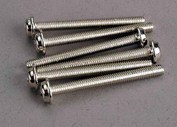 Traxxas 3196 Screws, 3x30mm washerhead machine (6) - TRA3196