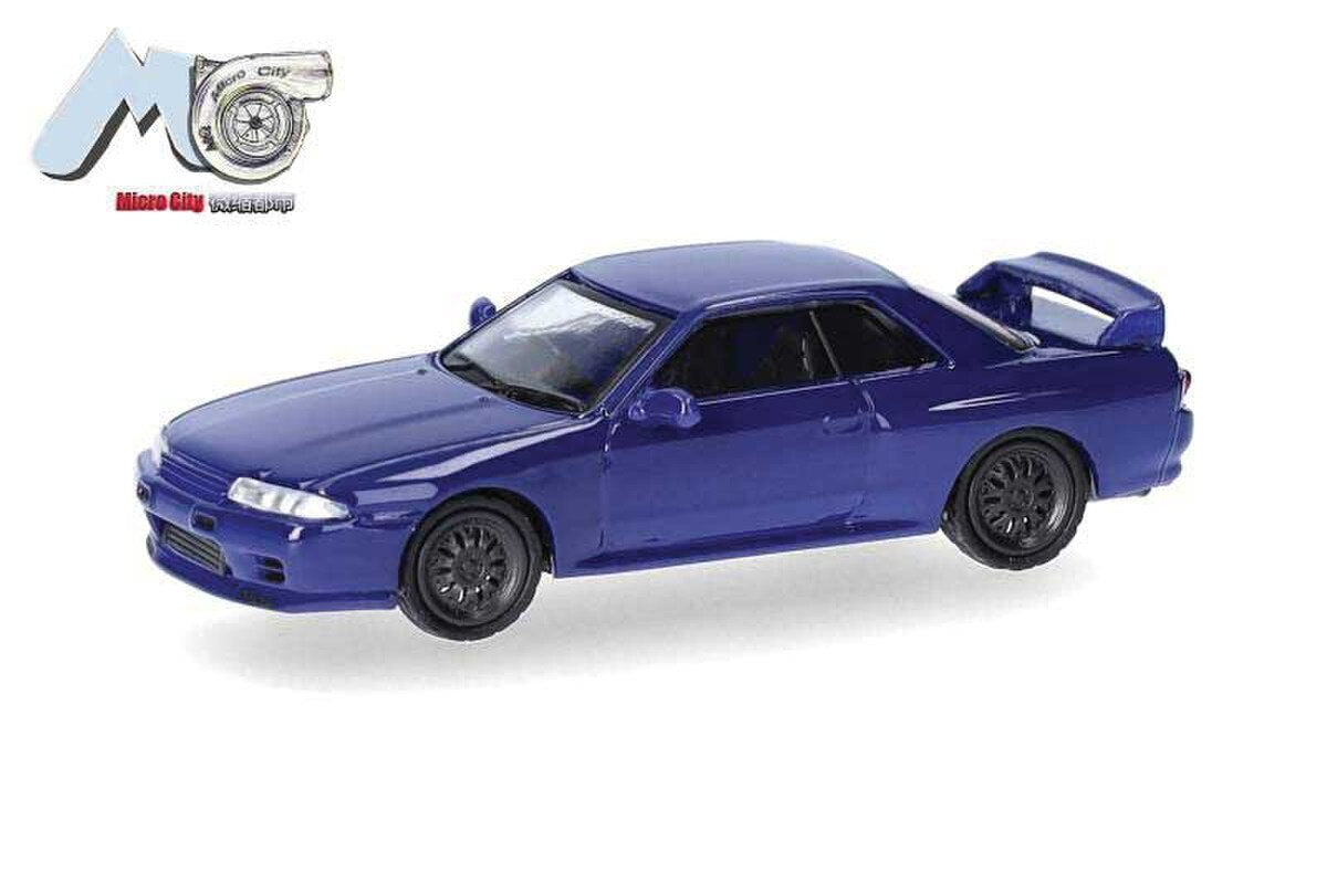 Herpa HO Nissan Skyline GTR 32 - Assembled – Blue