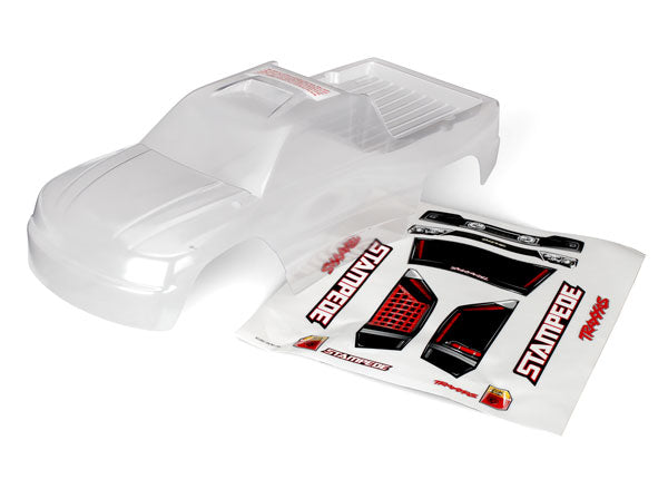 Traxxas 3617 Body , Stampede (Clear , requires painting) (requires #3614 to Mount) - TRA3617