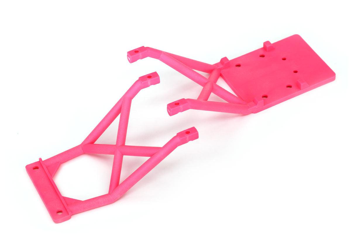 Traxxas 3623P Skid Plates, Front & Rear (pink) - TRA3623P