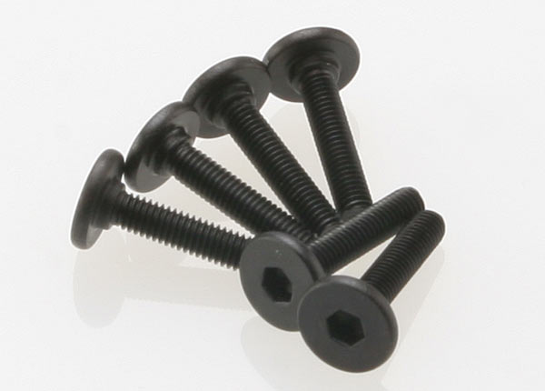Traxxas 3646 Screws , 3x15mm flat-head machine (Hex drive) (6) - TRA3646
