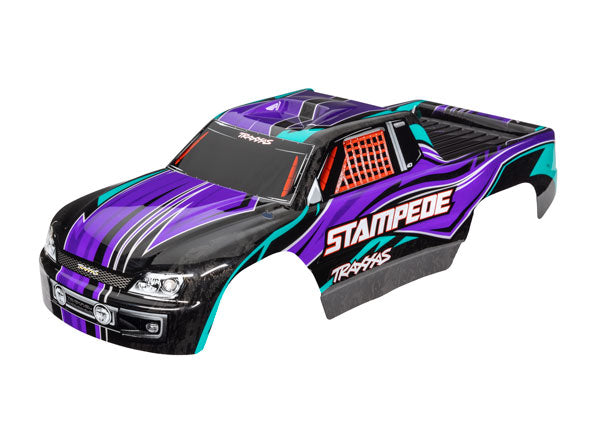 Traxxas 3651P Body, Stampede (also fits Stampede VXL), purple (painted, decals applied) - TRA3651P