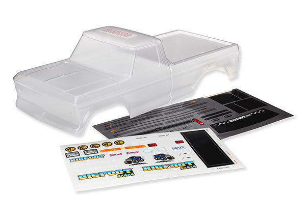 Traxxas 3660 Body , Bigfoot‚‚ No. 1 , Officially Licensed replica (Clear , requires painting) / window masks / Decal Sheet - TRA3660