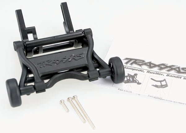 Traxxas 3678 Wheelie bar, assembled (black) (fits Slash, Bandit, Rustler, Stampede series) - TRA3678