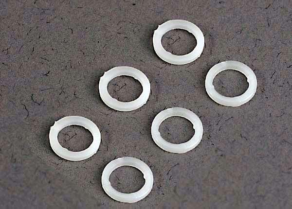Traxxas 3685 White plastic Washers (5x8x1.0mm) (6) - TRA3685