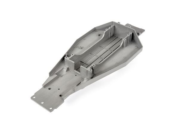 Traxxas 3722R Lower Chassis (grey) (166mm long battery compartment) (fits both flat and hump style battery packs) (use only with #3725R ESC Mounting Plate) - TRA3722R
