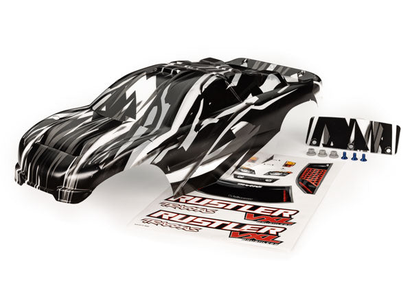 Traxxas 3726L Body, Rustler VXL, ProGraphix (Graphics are printed, requires paint & final color application)/ Decal Sheet