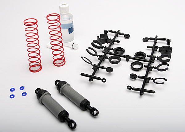 Traxxas 3762A Ultra Shocks (grey) (xx-long) (Complete w / spring pre-load spacers & Springs) (Rear) (2) - TRA3762A