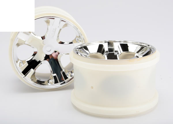 Traxxas 3772 Wheels , All-Star 2.8' (chrome) (2WD electric Rear) - TRA3772
