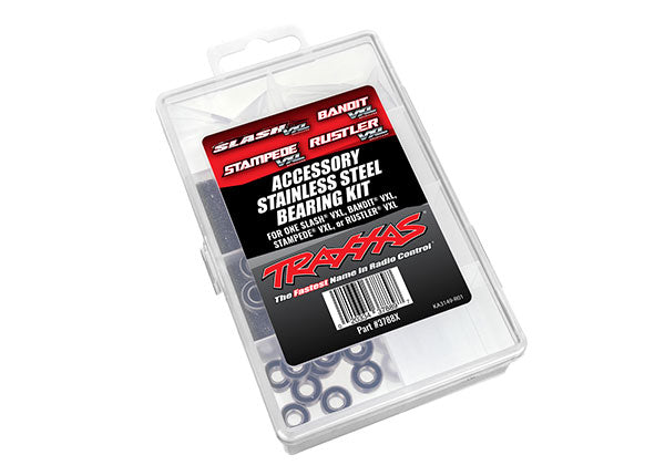 Traxxas 3788X Ball bearing kit, stainless steel, Slash VXL/Bandit VXL/Stampede VXL/Rustler VXL (Complete)