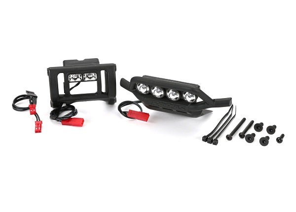 Traxxas 3794 LED light set, complete (includes front and rear bumpers with LED light bar, rear LED harness, & BEC Y-harness) (fits 2WD Rustler or Bandit)