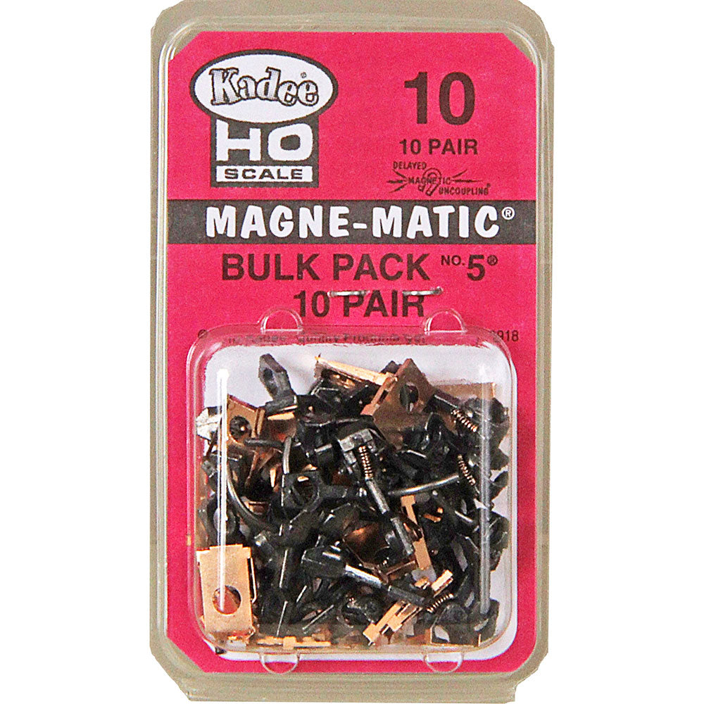 Kadee #10 Bulk Pack No.5(R) Knuckle Couplers -- No Draft Gear Boxes - 10 Pairs - 380-10