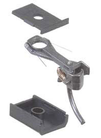 Kadee #142 Whisker(R) Self-Centering Metal Knuckle Couplers - Kit - Magne-Matic(R) -- Medium 9/32" Overset Shank w/#242 Draft Gear Boxes - 2 Pair - 380-142