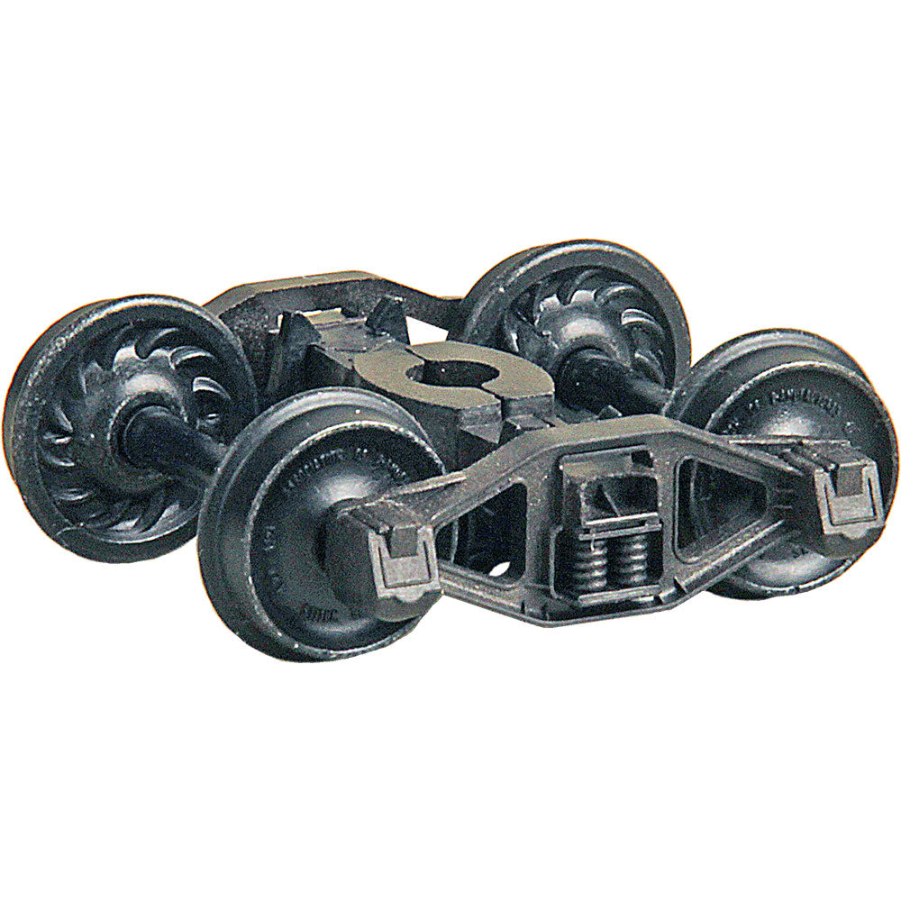 Kadee Bettendorf T-Section Trucks w/33" Code 88 Ribbed-Back Metal Wheels -- pkg(2) - 380-1572