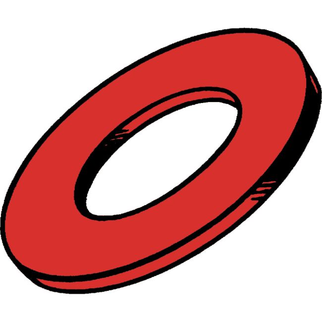 Kadee Insulating Fiber Washers pkg(48) -- .015" .04cm Thick (red) - 380-208
