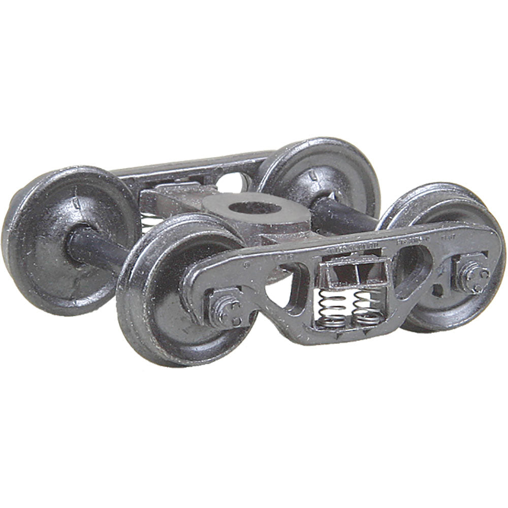 Kadee Barber(R) S-2 70-Ton Roller Bearing Fully Sprung Self-Centering Metal Trucks -- Code 110 (.110") 33" Smooth-Back RP-25 Wheels 1 Pair - 380-558