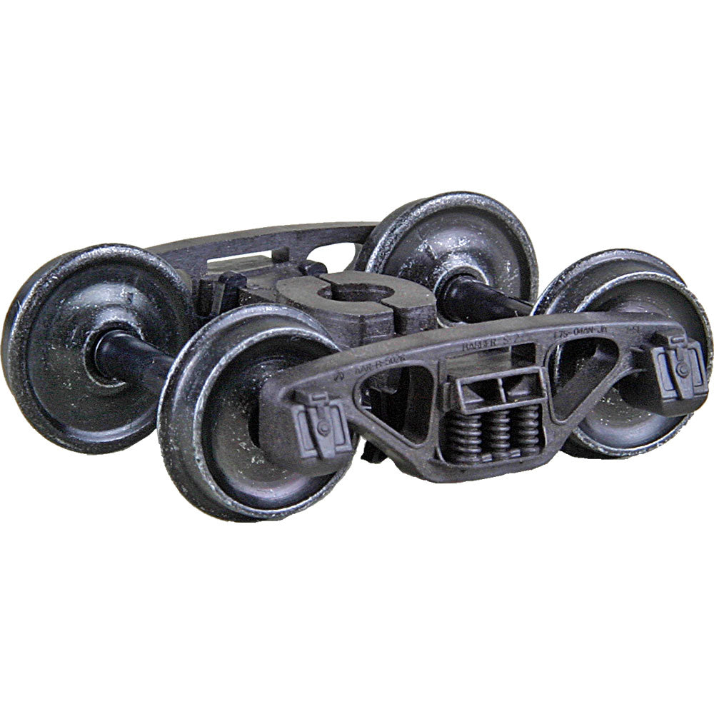 Kadee Barber(R) S-2-B 70-Ton Friction Bearing Self-Centering HGC Trucks -- Code 110 (.110") 33" Smooth-Back RP-25 Wheels 1 Pair - 380-566
