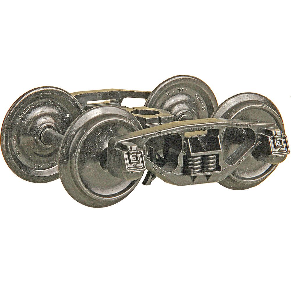 Kadee A.S.F.(R) Bettendorf 50-Ton Fully Sprung Metal Trucks -- 33 Smooth Back All Metal Non-Magnetic Wheels" - 380-971
