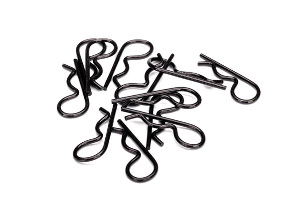 Traxxas 3934A Body clips, heavy duty (black) (12) - TRA3934A
