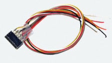 DCC Decoder Cable Harness with NEM651 6-Pin Socket -- 11-13/16"  30cm Leads