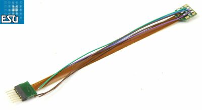 LokSound By ESU 18-Pin Next18 Socket-to-NEM651 6-Pin Adapter Board -- 3-7/16" 8.8cm Wire Leads, Includes Heat-Shrink Tubing - 397-51994