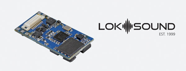 LokSound 5 Micro DCC-MM-SX-M4 Multi-Prototcol Sound and Control Decoder -- NEM651 6-Pin Plug, Wire Harness 11x15mm Speaker and Enclosure, Blank Sound F