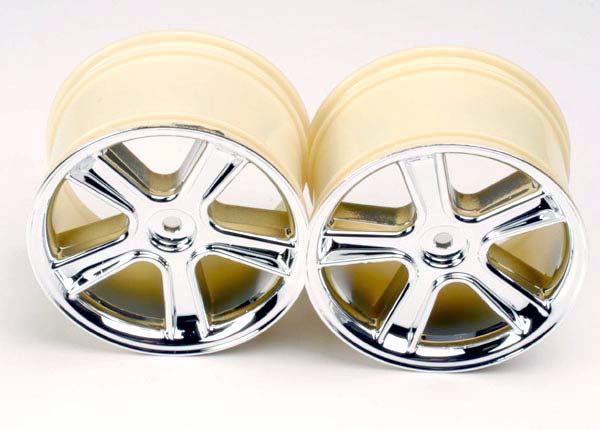 Traxxas 3972X Sport Wheels, 3.2' T-Maxx (mirror chrome finish) (2) - TRA3972X