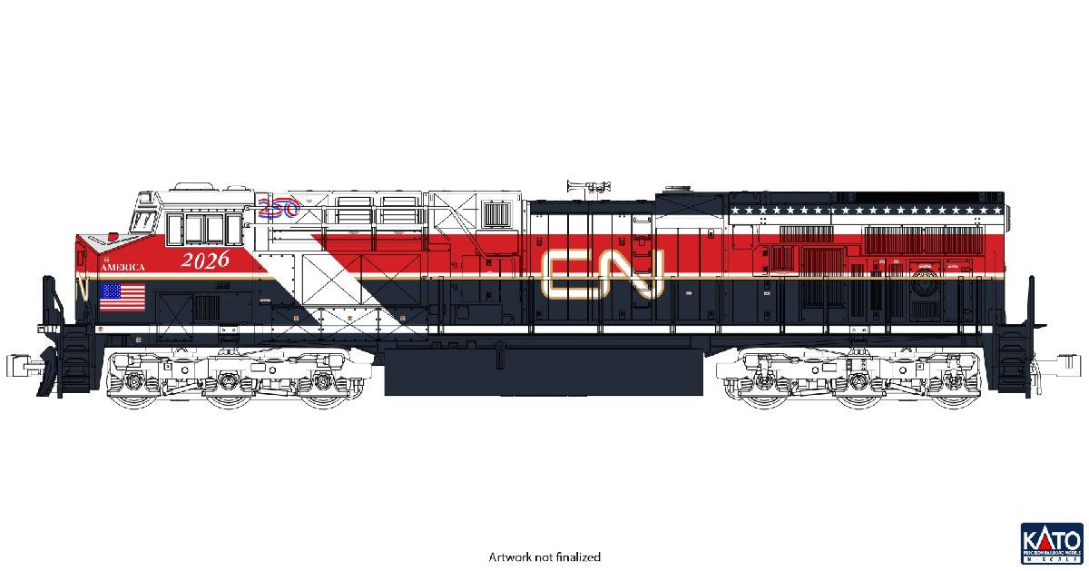 Kato 176-2026DCC N ES44AC CN #2026 Air Force One w/ DCC