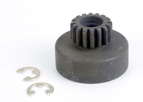 Traxxas 4116 Clutch bell , (16-tooth) / 5x8x0.5mm fiber washer (2) / 5mm E-clip (requires #2728 - ball bearings , 5x8x2.5mm (2) - TRA4116