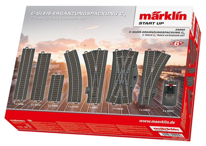 Marklin 24905 3-Rail C Track -- C5 Extension Set