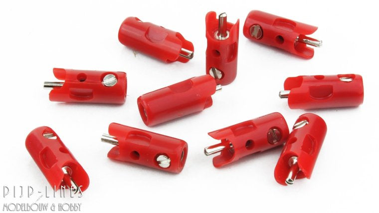 Marklin New Style Plugs pkg(10) -- Red