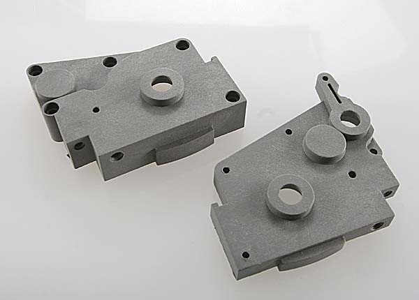 Traxxas 4491A Gearbox halves (grey) (left & right) - TRA4491A