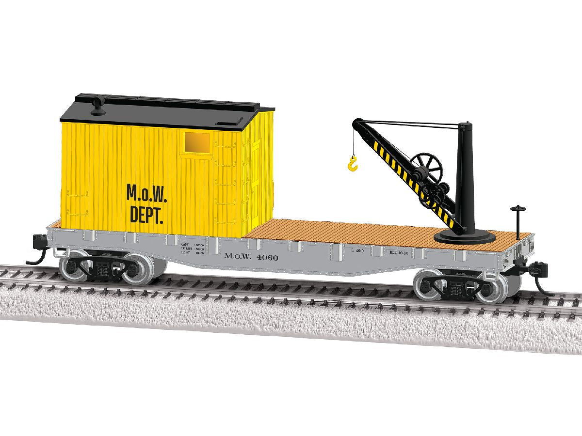 Lionel HO 2654060 Work Crane - Ready to Run -- MOW #4060 (silver, yellow, black)