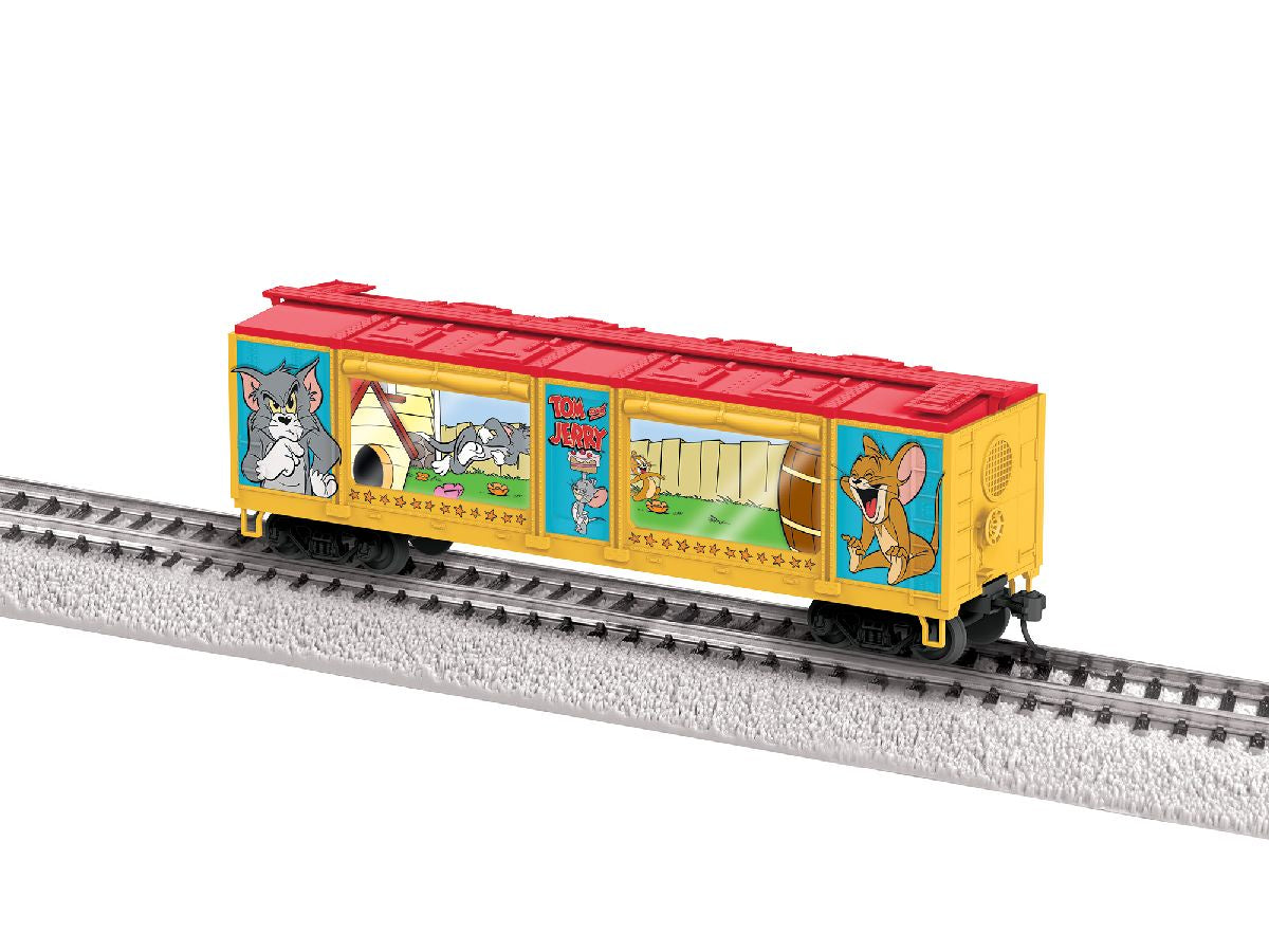 Lionel HO 2654440 Aquarium Car - Ready to Run -- Tom and Jerry (yellow, red, Cartoon Scenes)