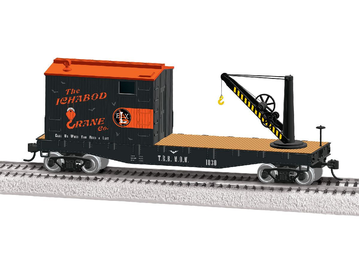 Lionel HO 2654450 Work Crane - Ready to Run -- Ichabod Crane Co. Halloween #1830 (black, orange)