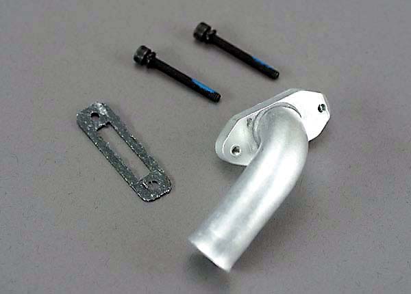 Traxxas 4550 Exhaust header w/ gasket & Screws - TRA4550