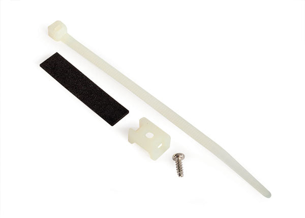 Traxxas 4577 Attachment bracket , plug / foam tape / tie wrap / 3x10mm wst screw (old style , replace with 4132) - TRA4577