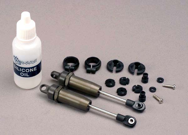Traxxas 4760 Shocks, long (hard-anodized & PTFE-coated T6 aluminum) w/o Springs (Front) (2) - TRA4760