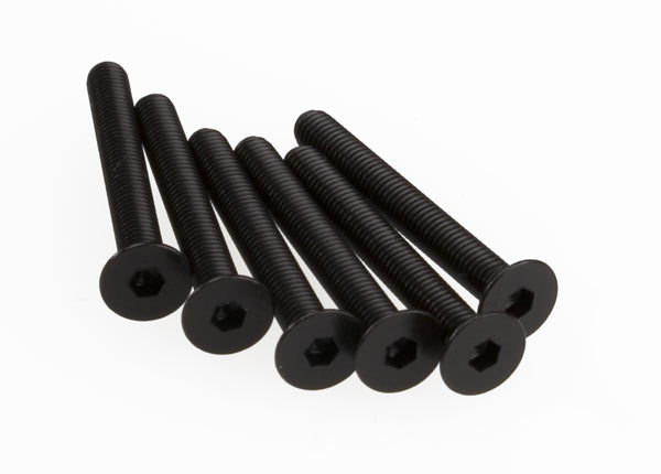 Traxxas 4858 Screws, 3x25mm countersunk machine (Hex drive) (6) - TRA4858