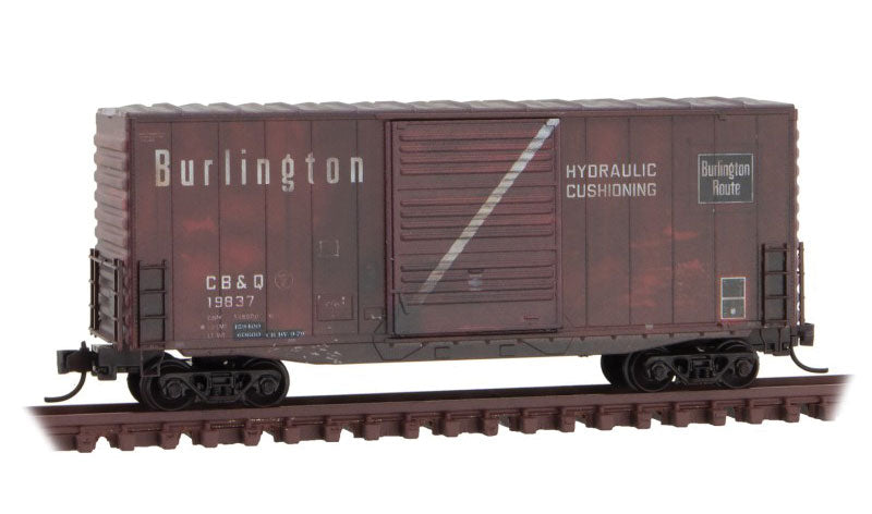 Micro-Trains N CB&Q 40' HY-CUBE BOX CAR #CB&Q 19837 - 489-10144140