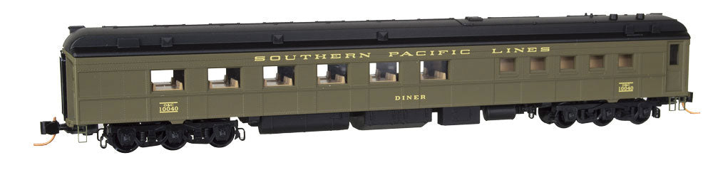 Micro-Trains Heavyweight Diner - Ready to Run -- Southern Pacific #140040 (Pullman Green, black) - 489-14600070