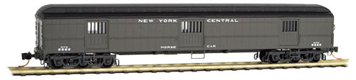 Micro-Trains ACF Heavyweight Horse Car - Ready to Run -- New York Central #8660 (gray, black) - 489-14900110