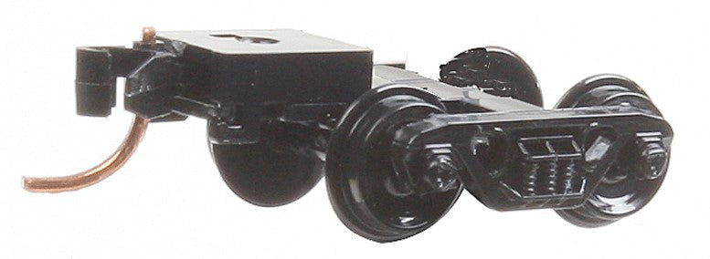 Micro-Trains N Scale Barber Roller-Bearing Trucks -- With Medium Extended Couplers  1 Pair