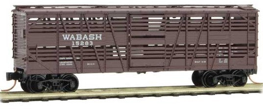Micro-Trains 40' Despatch Stock Car - Ready to Run -- Wabash 15283 (Boxcar Red) - 489-3500270