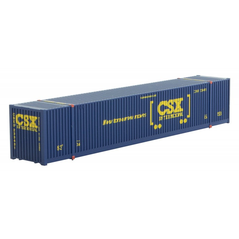 Micro-Trains CIMC 53' Corrugated Container - Ready to Run -- CSX 233431 (blue, yellow, Boxcar Logo) - 489-46900012