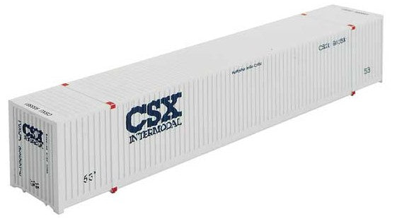 Micro-Trains CIMC 53' Corrugated Container - Assembled -- CSX CSXU 935576 (white, blue) - 489-46900092
