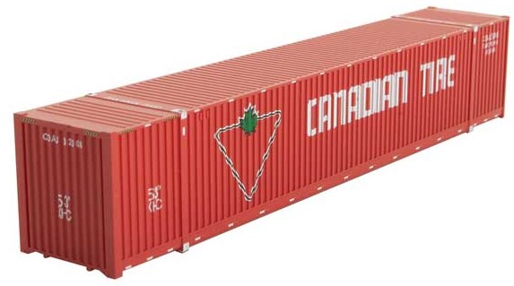 Micro-Trains CIMC 53' Corrugated Container - Ready to Run -- Canadian Tire 35658 (red, white) - 489-46900152